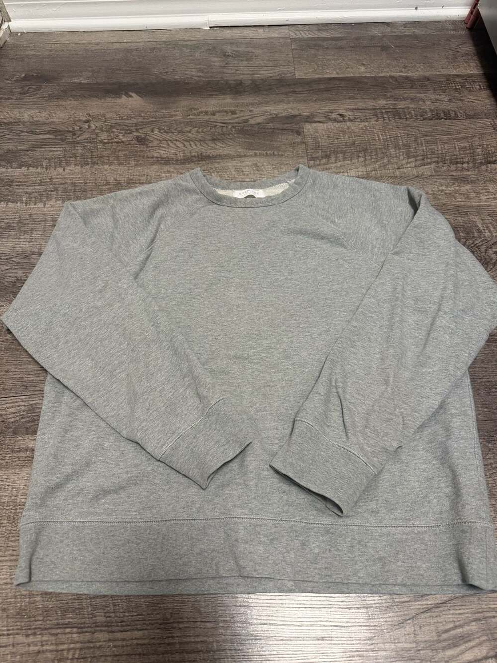 Everlane Grey French Terry Crew Neck Sweatshirt Size XL